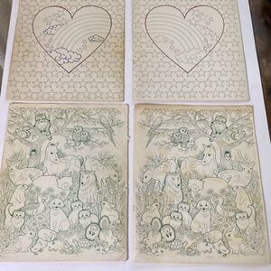 Lot 4 1980s Duo Tang Scribbler portfolio folders 57460 UNUSED